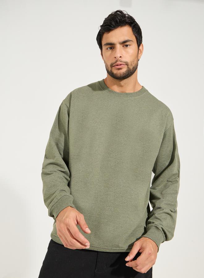 Styli Relaxed Fit Cotton Terry Sweatshirt - Image 1