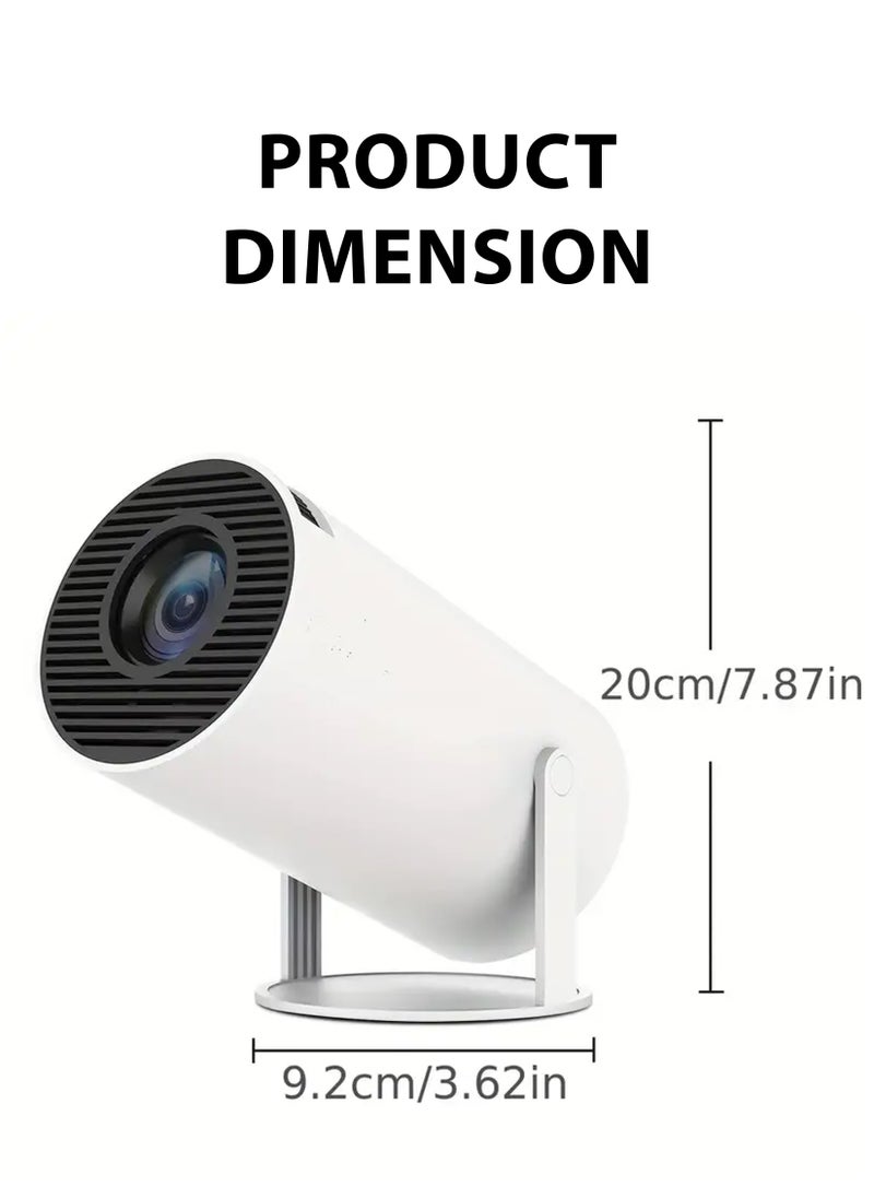 Toshionics - Mini Projector 4K 1080P Support Portable Projector WiFi6 BT 5.0 Android 12 Smart Projector Auto Horizontal Correction 180°Rotatable Outdoor Movie Projector Compatible with Phone - Image 1