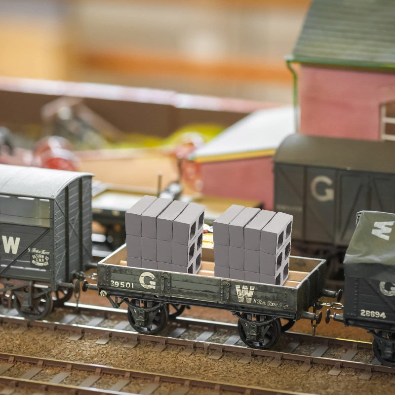 Civaner 50 Packs Miniature 1/12 Scale Mini Bricks Concrete Tiny Dollhouse Accessories for Christmas Kitchen Garden Landscaping Model Architect Buildings DIY Construction Office Desk Toys Supplies - Image 4