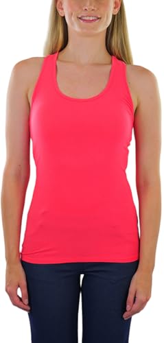 ToBeInStyle Women's Racerback Solid Print Tank Top - Vivid Coral - Small - Image 4