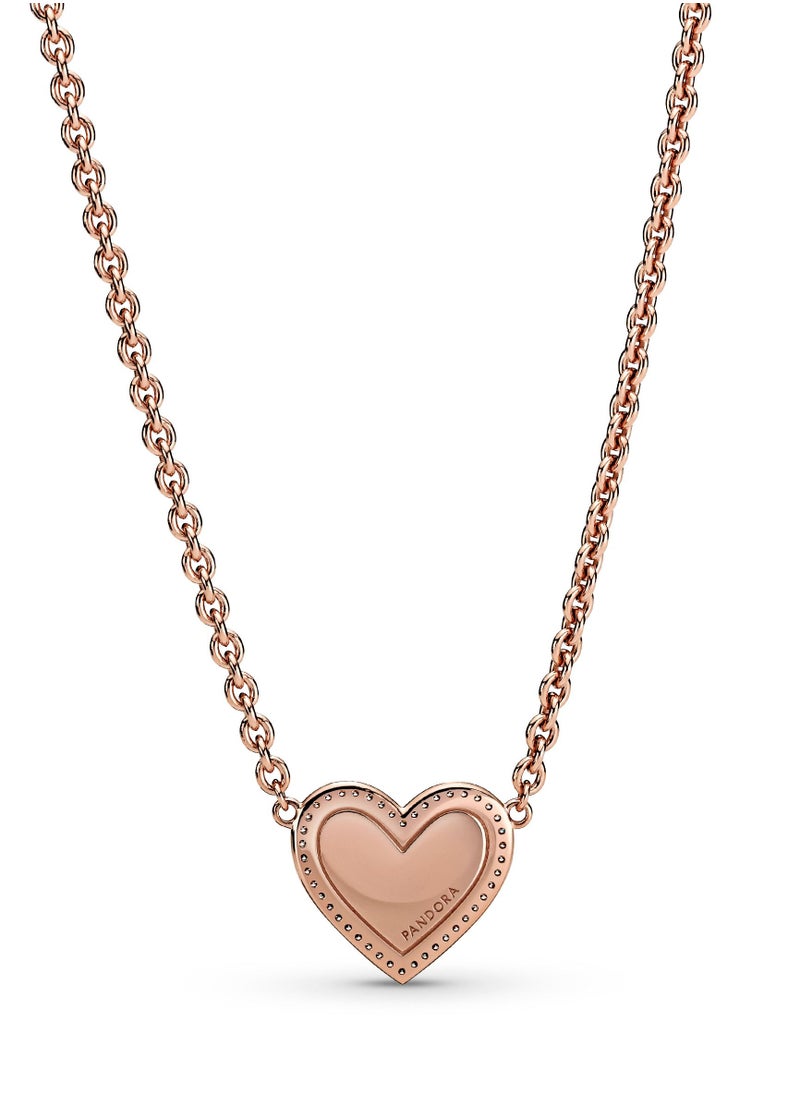 Pandora Pink Swirl Heart Collier Necklace