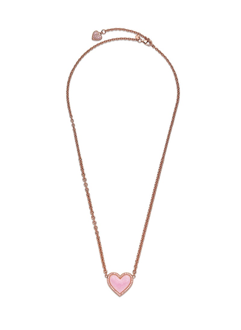 Pandora Pink Swirl Heart Collier Necklace