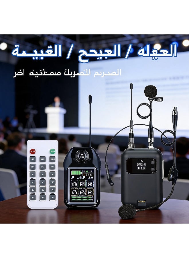 ZFSZ M510 Flagship Dual Wireless Handheld Microphone System - Intelligent Rechargeable Twin Mics with Color LCD Receiver & Remote Control, Professional Echo/Bass Tuning for Karaoke & Events (Dual Channel) - Image 2