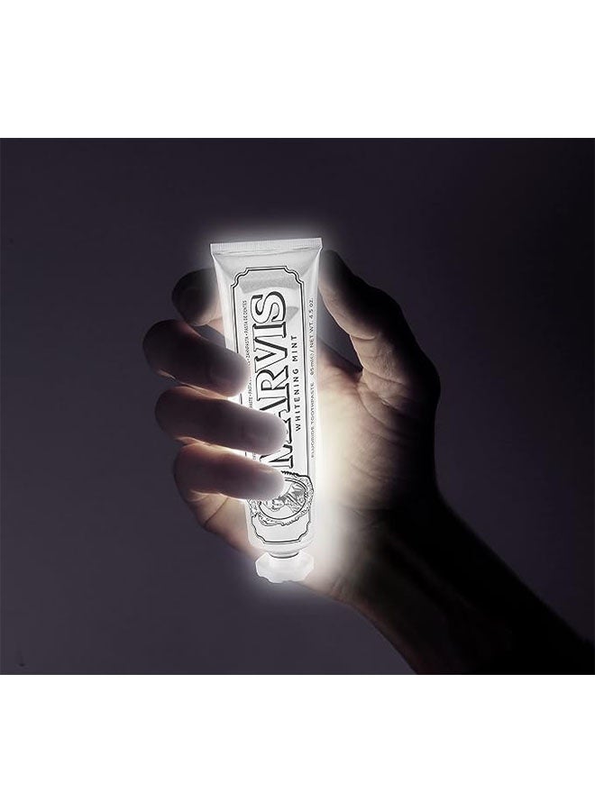 Marvis Whitening Mint Toothpaste 85ml, Promotes Natural Whitening of Teeth, Plaque Removal Toothpaste, Long Lasting Freshness - Image 2