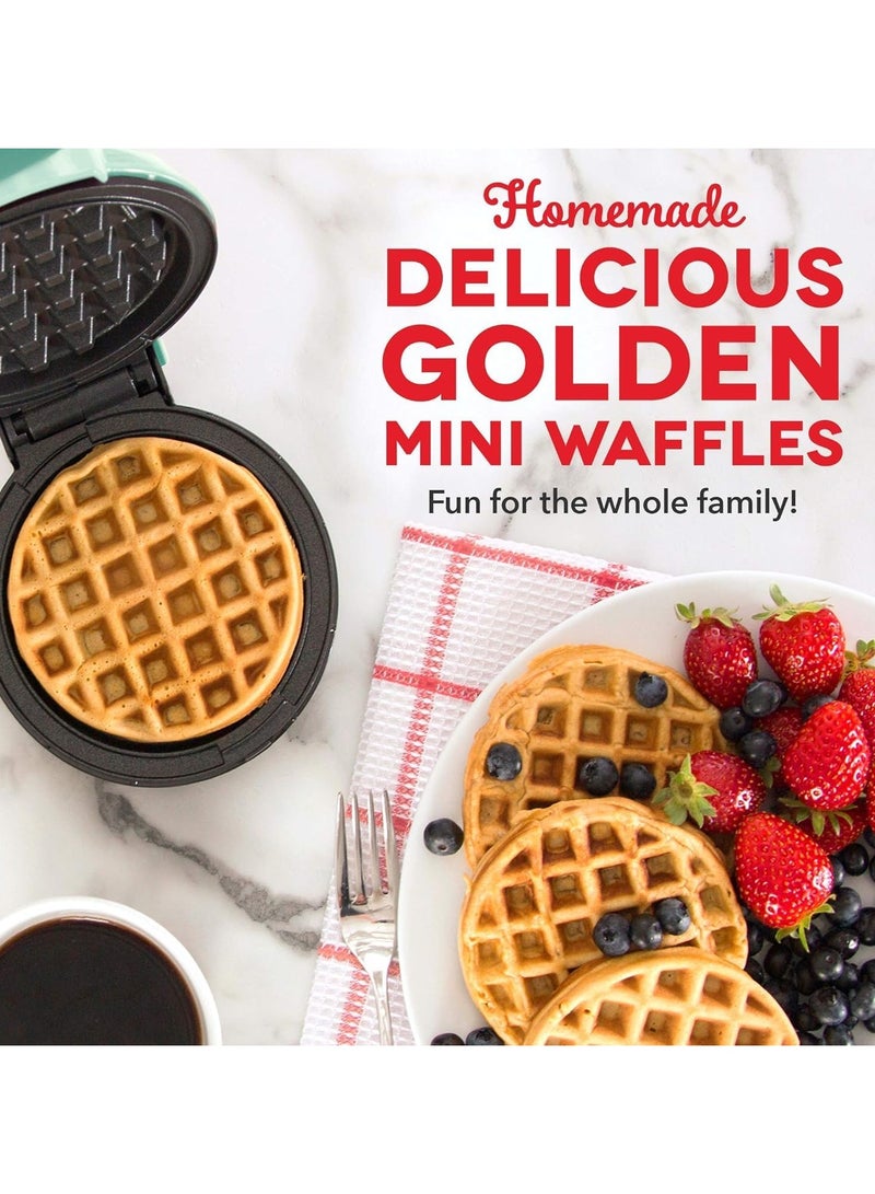 Dash DASH Mini Nonstick Waffle with Quick Heat-Up, PTFE Nonstick Surface - Perfect Mini Waffle Maker for Kids and Families, Just Add Batter - Image 3