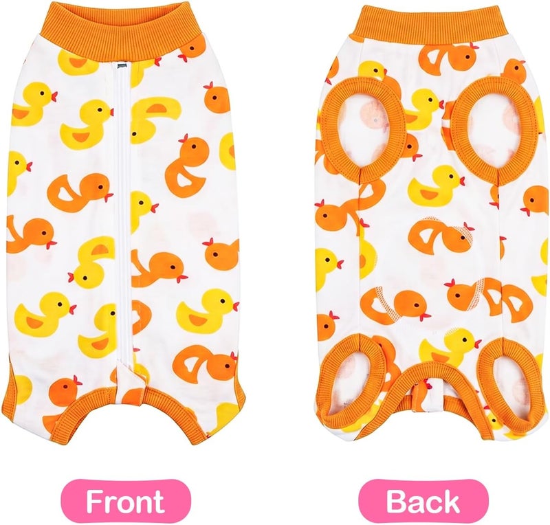Coppthinktu Yellow Duck X-Large Dog Surgery Recovery Suit for Dogs After Surgery, Dog Onesie Bodysuit Neuter Spay Puppy Suits, Male Female Post-Op Surgery Clothes Wounds E-Collar Cone Alternative Anti Licking - Image 5