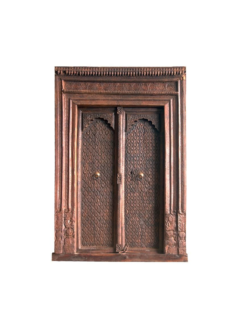 Antique Museum HANDMADE WOODEN VINTAGE ARABIC DOOR CARVING WORK 166x36x248CM MMH95  - Image 1