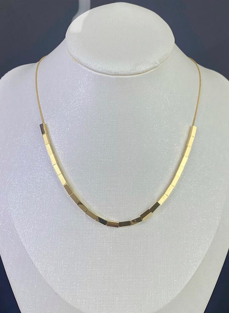 بلو لاين سلسال أنيق  من الاستانلس ستيل مطلي باللون الذهبي عيار 18 - Image 3