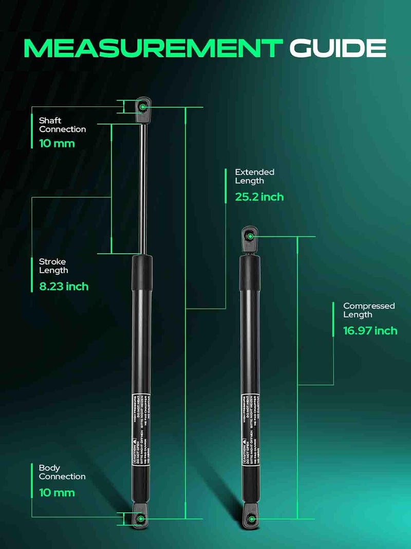 YHTAUTO Rear Hatch Gas Struts Shocks Replacement for Land Rover 2006-2011 Range Rover Sport, Set of 2 Lift Supports, Replace# BHE79054 - Image 4