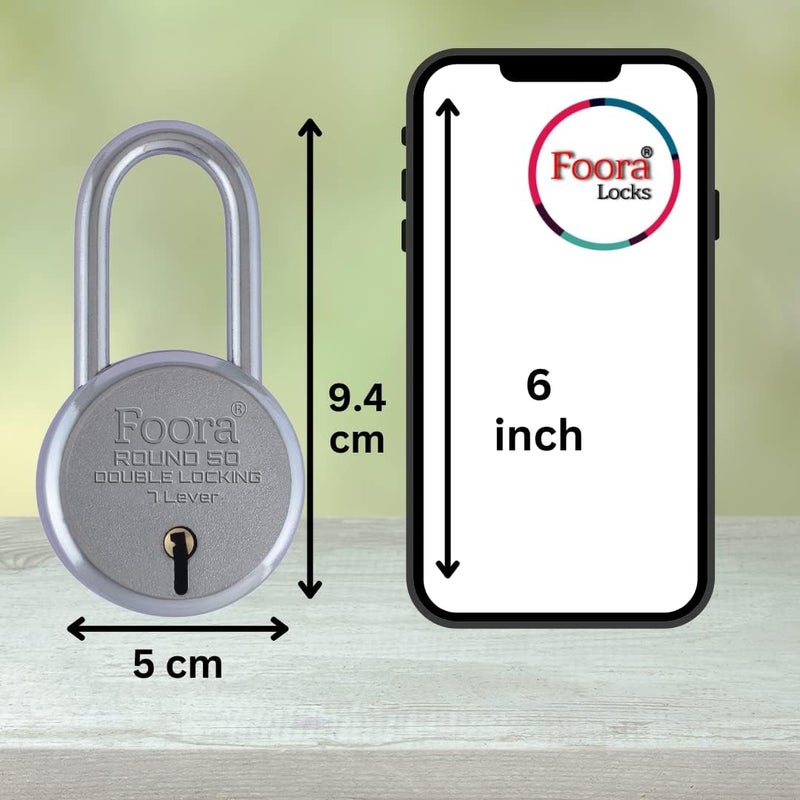 Foora Small Lock and Keys Long Neck Shackle Door Lock for Home Shop Same Key for Multiple Lock 100 Padlock 40 Same Key Lock Set Common Key Lock Set of 100 Silver Finish - Image 3