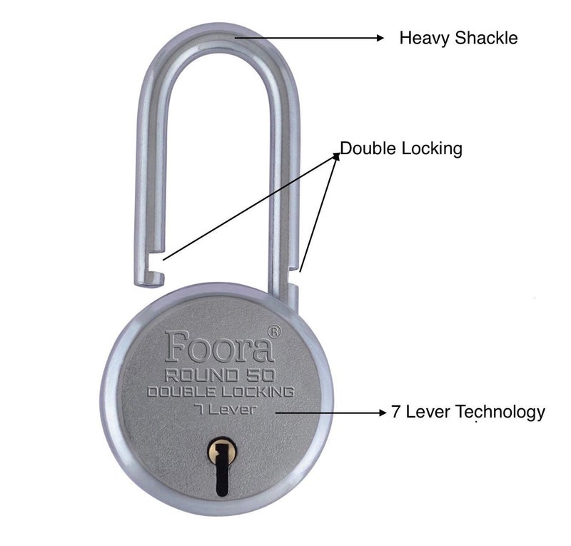 Foora Small Lock and Keys Long Neck Shackle Door Lock for Home Shop Same Key for Multiple Lock 100 Padlock 40 Same Key Lock Set Common Key Lock Set of 100 Silver Finish - Image 4