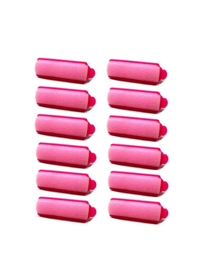THE UM24 - Small Pink Foam Sponge Hair Cling Roller 12Pc - Image 1