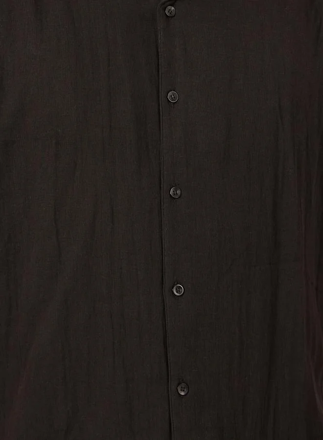 Styli Solid Resort Collar Relaxed Fit Shirt and Trousers Co-Ords