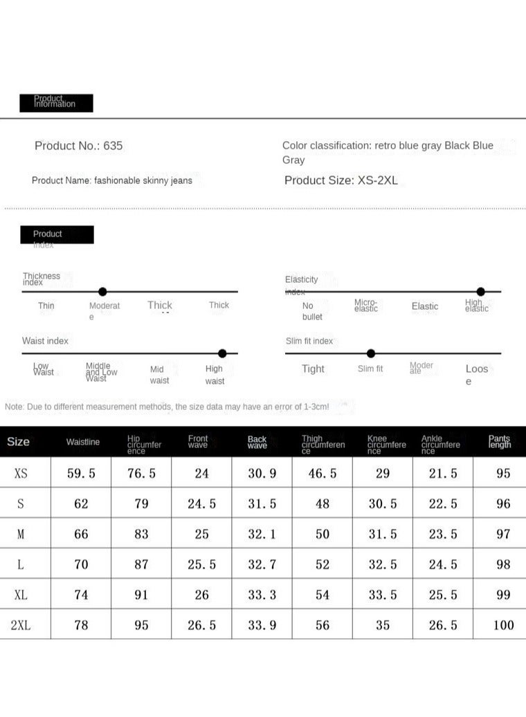 KUYING Ultra-High Waisted Women's Small Foot Pants Slimming Skinny Pencil Pants Belly Lift Jeans  - Image 4