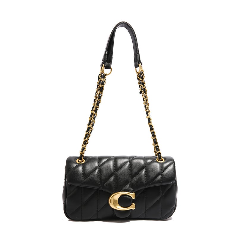 coachoutlet Coach Tabby Camera Bag Shoulder Bag In Loved Leather with Quilting Fashion Style Women's bag Black - Image 1