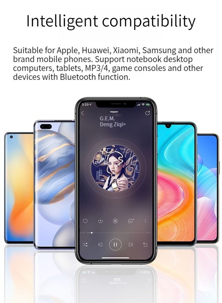 Bluetooth Headset Halter 5.0 Wireless Neckband Sports Running Headset (Red) - Image 5