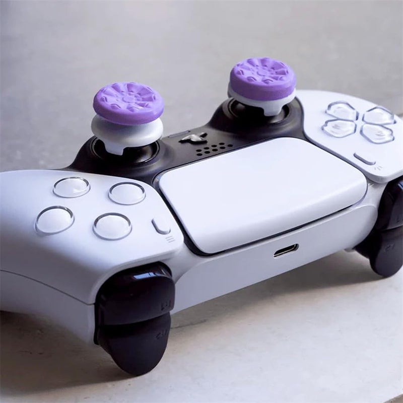 ياردوبي إصبع تحكم FPS Freek Galaxy Purple لأجهزة بلاي ستيشن 4 (PS4) وبلاي ستيشن 5 (PS5)، عصي أداء، مقبض إصبع تحكم بنسيج ثلاثي الأبعاد، ملحق عصا تحكم لـ PS5 (1 عالي الارتفاع، 1 متوسط الارتفاع) - Image 5