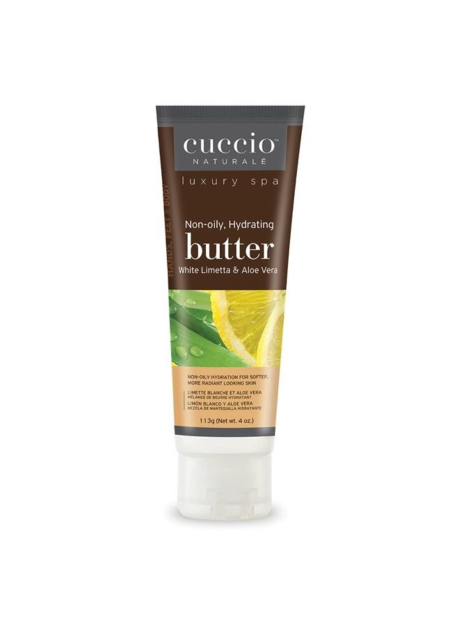 Cuccio Naturale Butter Blends - Ultra-Moisturizing, Renewing Scented Body Cream - Deep, Renewing Hydration For Dry Skin Repair - Made With All Natural Ingredients - White Limetta & Aloe Vera - 4 Oz - Image 1