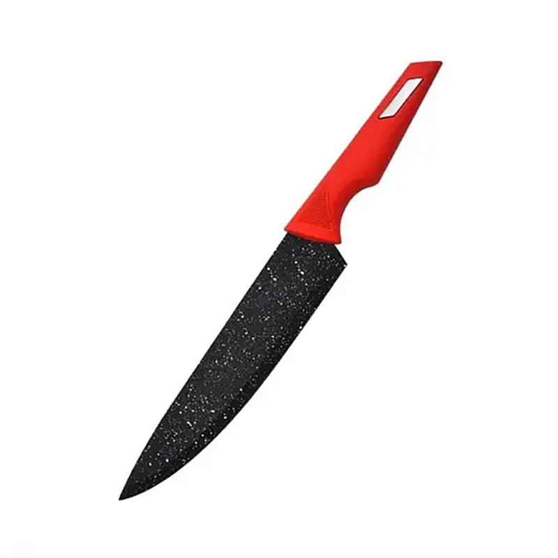 pepplo Ultra Sharp Stainless Steel Knife NonStick Kitchen Knife Chef Knife For Cutting Vegetable Meat And Fruit Chopper Knife Multipurpose Slicer Kitchen Tool Anti Slip Handle Black Red 1 Piece - Image 1