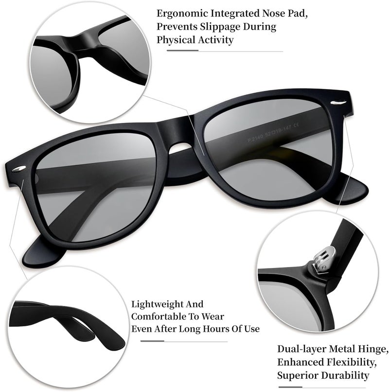 KANASTAL Polarized Sunglasses Men, Fashion Square Sun Glasses Women, Classic Shades for Womens, Driving Fishing Outdoor 100% UV400 Protection - Image 5