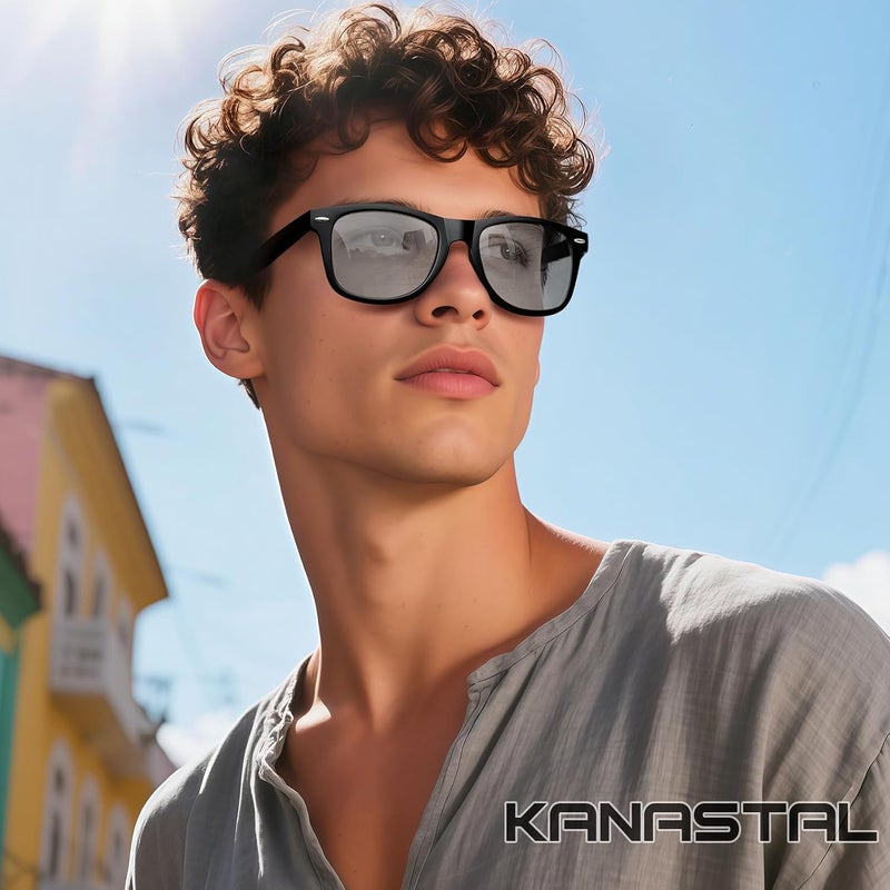 KANASTAL Polarized Sunglasses Men, Fashion Square Sun Glasses Women, Classic Shades for Womens, Driving Fishing Outdoor 100% UV400 Protection - Image 2