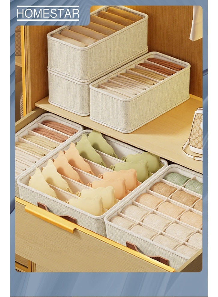هومستر 3 أحجام ملابس تخزين صناديق خزانة ملابس قابلة للتراكم صناديق منظمة للملابس الداخلية والجوارب والصدرة الداخلية والعناقات والبيجاما والقميص وملابس الصالة إلخ - Image 5