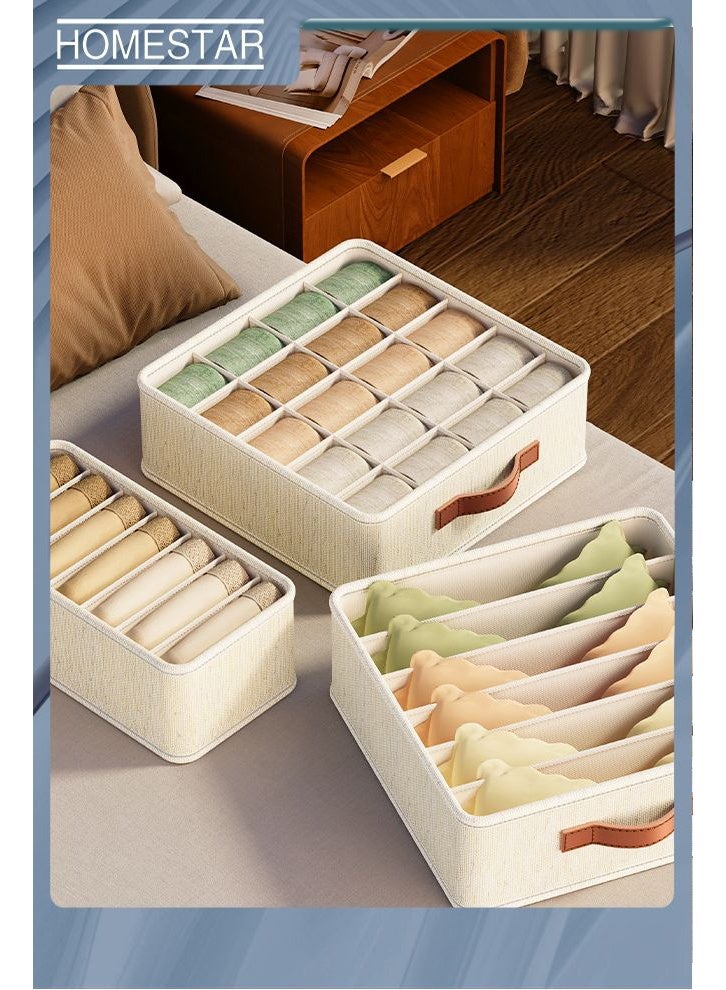 هومستر 3 أحجام ملابس تخزين صناديق خزانة ملابس قابلة للتراكم صناديق منظمة للملابس الداخلية والجوارب والصدرة الداخلية والعناقات والبيجاما والقميص وملابس الصالة إلخ - Image 1