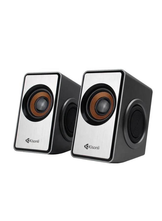 Kisonli T-007 USB Stereo Speaker – Dual Powerful Performance - Image 1