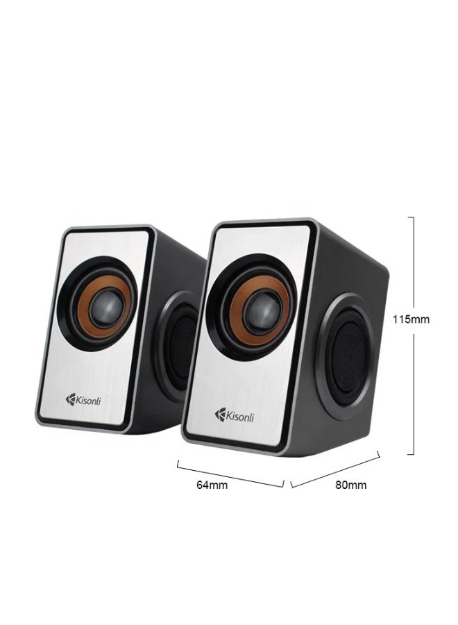 Kisonli T-007 USB Stereo Speaker – Dual Powerful Performance - Image 2