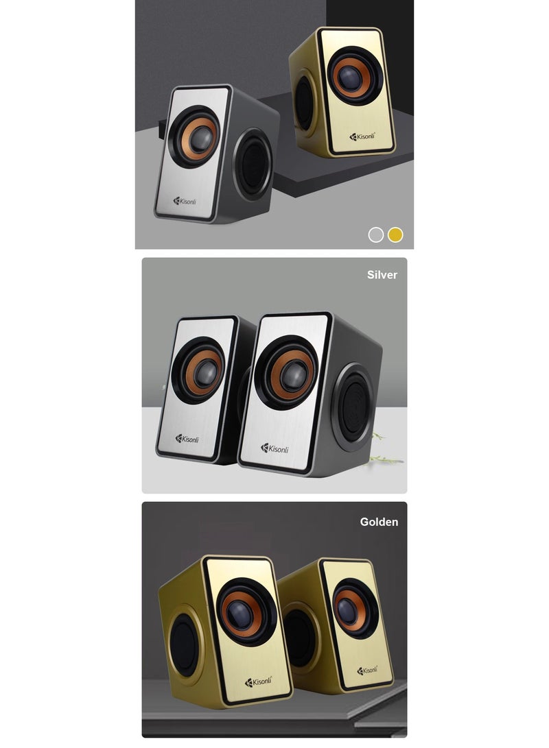 Kisonli T-007 USB Stereo Speaker – Dual Powerful Performance - Image 4
