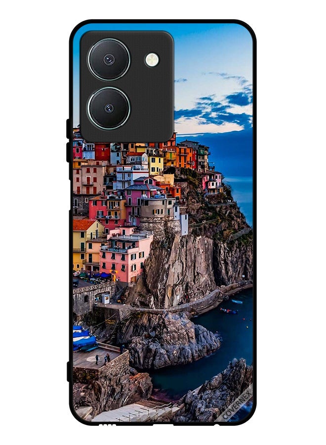 Covernex Protective Case Cover For Vivo Y36 4G Colorful Houses On The Sea - Image 1