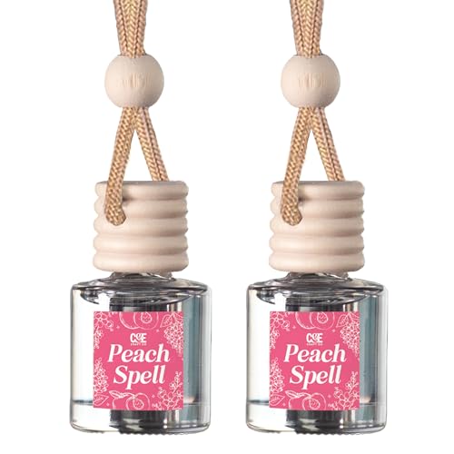 CE CRAFT CANDECraftCo Car Air Hanging Fragrance Oil Car Auto Freshener for Essential Oils Scents Fragrance Aromatherapy Automobile Diffuser Long Lasting Peach Spell - Image 1