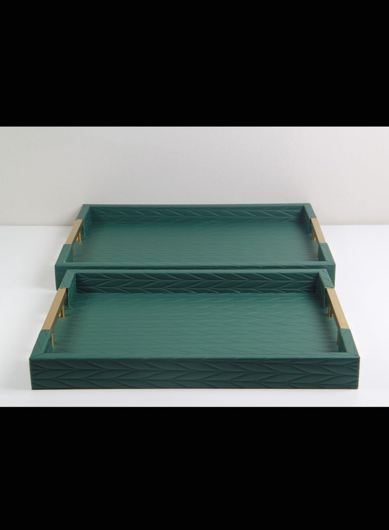 طقم صواني تقديم متعددة الاستخدامات الصغير 41×31سم / الكبير 45×35 سم - Image 3