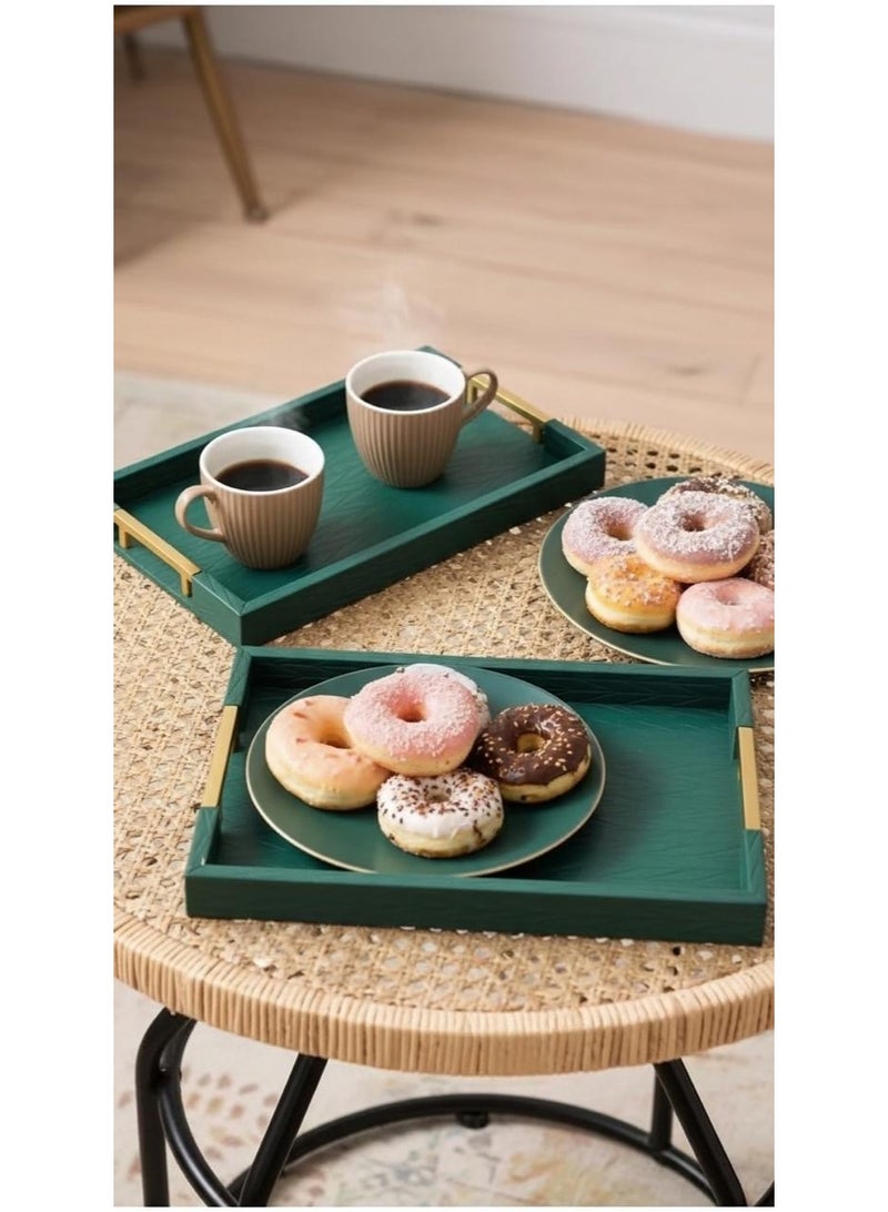 طقم صواني تقديم متعددة الاستخدامات الصغير 41×31سم / الكبير 45×35 سم - Image 4