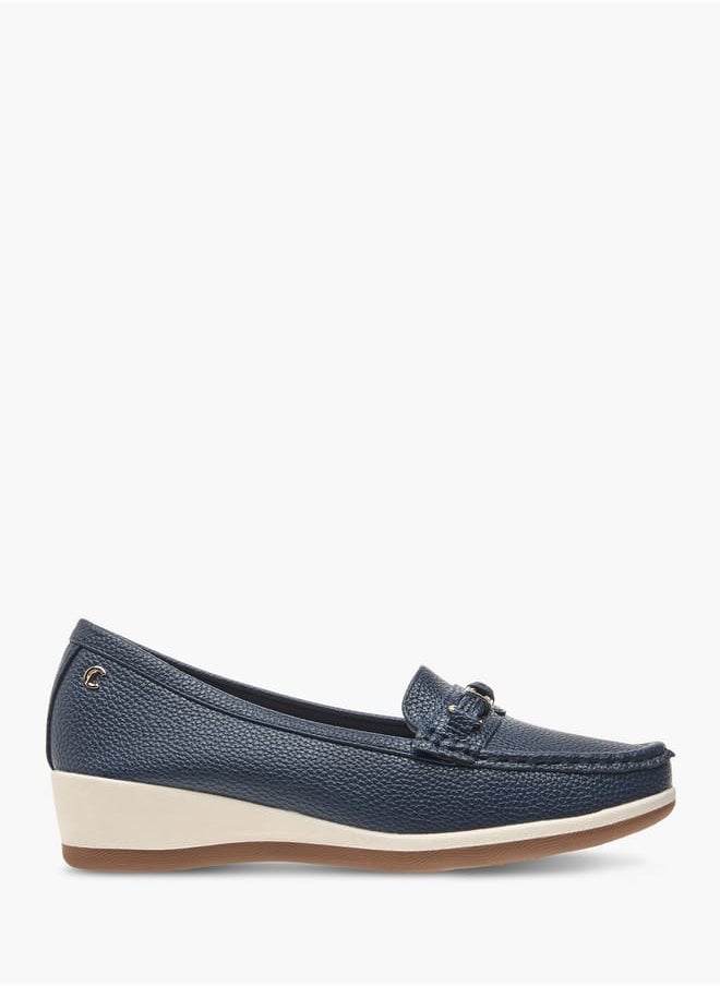 Le Confort Womens Metal Accent Comfort Loafers With Wedge Heels  - Image 3
