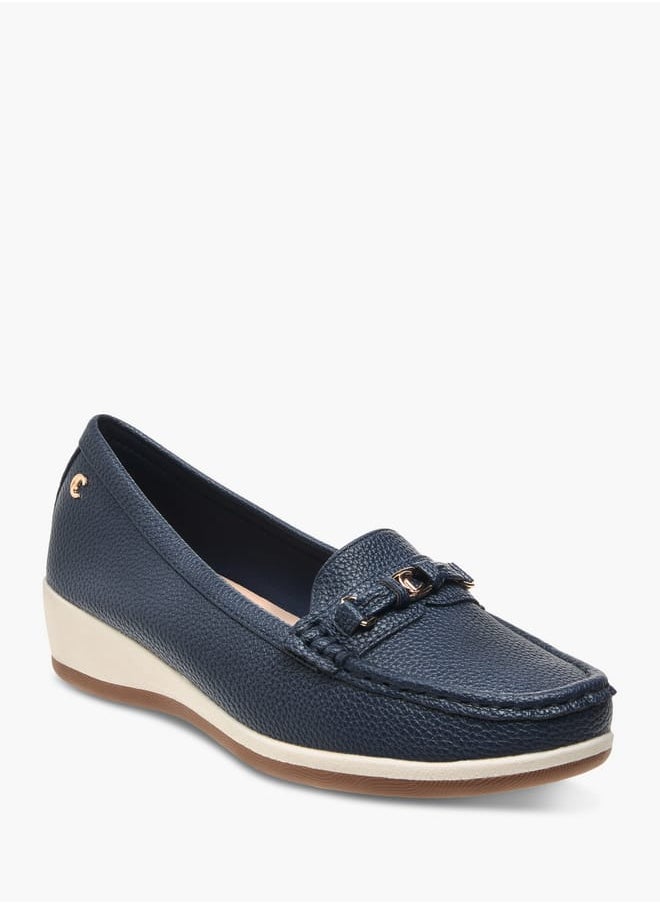 Le Confort Womens Metal Accent Comfort Loafers With Wedge Heels  - Image 1