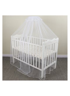 Generic Wooden Baby Bed 120x60cm - 512 White  - Image 3