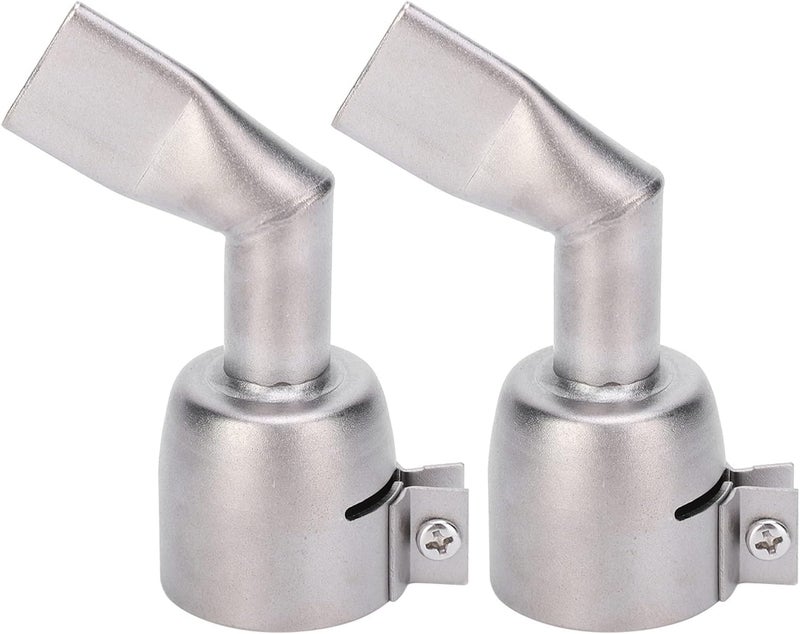 klarako Welding Gun Nozzle, 2Pcs Stainless Steel Hot Air Gun Welding Nozzle Weld Torch Accessories Flat 120 Degree Nozzle for Welding PP PVC Plastic Sheet - Image 1