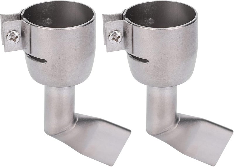 klarako Welding Gun Nozzle, 2Pcs Stainless Steel Hot Air Gun Welding Nozzle Weld Torch Accessories Flat 120 Degree Nozzle for Welding PP PVC Plastic Sheet - Image 5