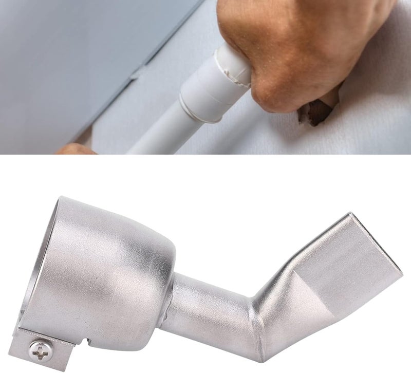 klarako Welding Gun Nozzle, 2Pcs Stainless Steel Hot Air Gun Welding Nozzle Weld Torch Accessories Flat 120 Degree Nozzle for Welding PP PVC Plastic Sheet - Image 3