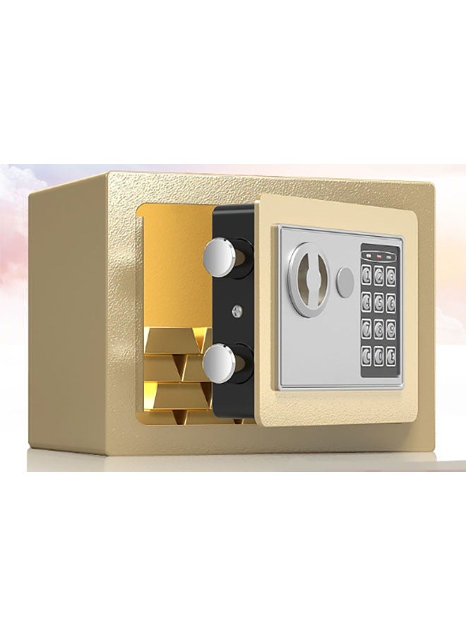 Mini Electronic Luxury Digital Security Safe with Electronic Keypad Lock and Physical Key for Home Office (Gold) - Image 4