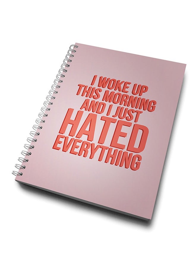 LIT Hated Everything Typography Funny Spiral Hardcover Notebook  - Image 2