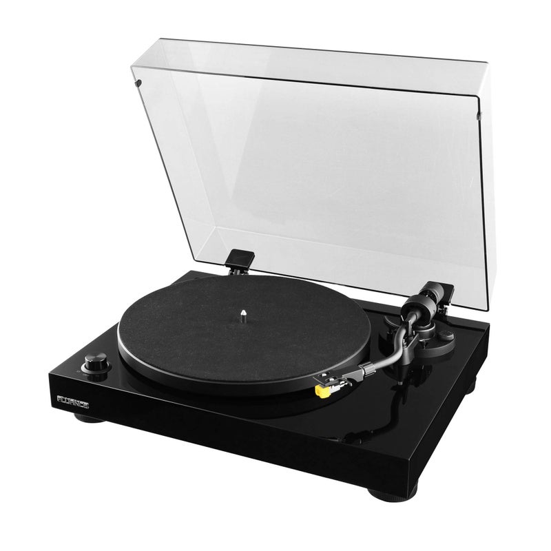 Fluance RT80 Classic High Fidelity Vinyl Turntable Record Player with Audio Technica AT91 Cartridge, Belt Drive, Built-in Preamp, Adjustable Counterweight, Solid Wood Plinth - Piano Black - Image 1