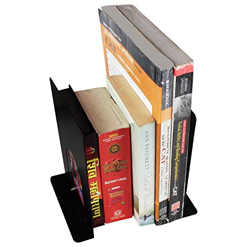 APPUCOCO MS Metal Bookend for Office - 2 Per Pack (Black) - Image 4