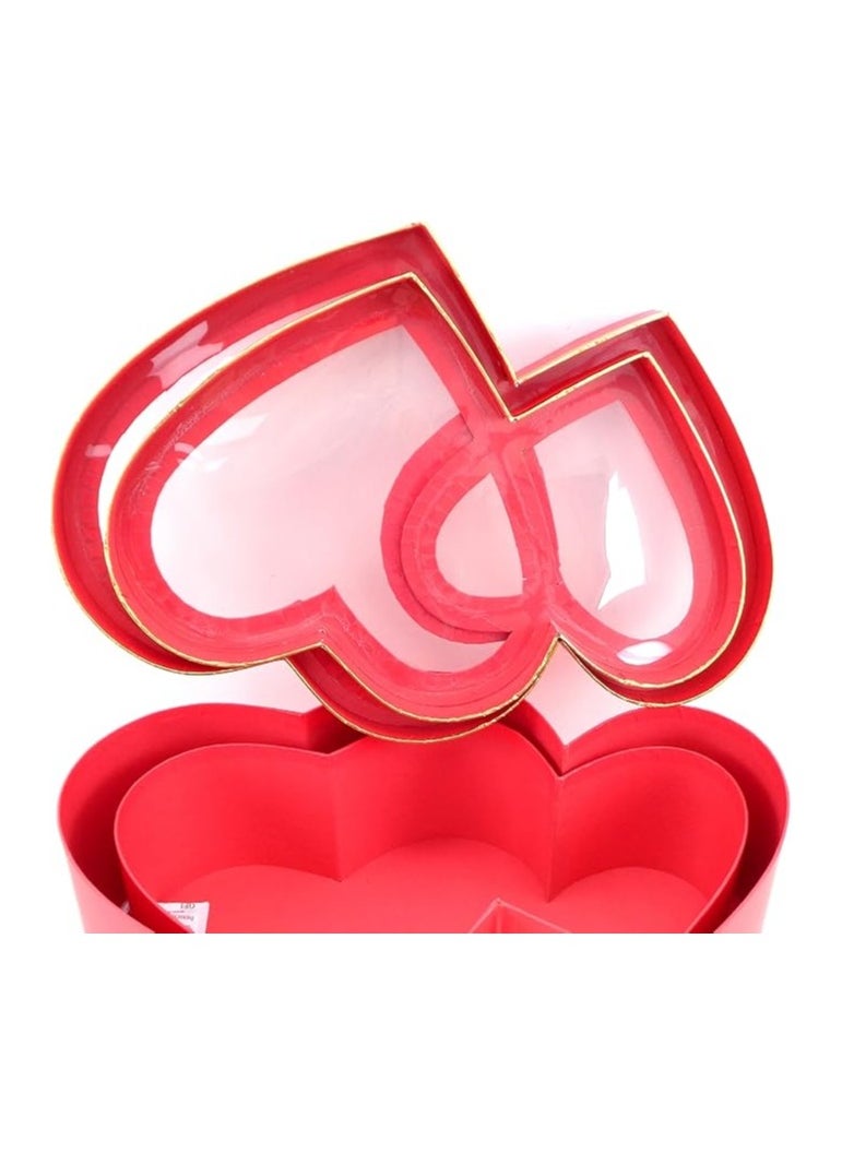 Generic - Heart Shape Gift Box 2Pcs Set 38x24x11.5CM Premium Packaging for Special Occasions Weddings Valentine's Day and Gifts Elegant Heart Shaped Box Set for Unique Presentations - Image 1