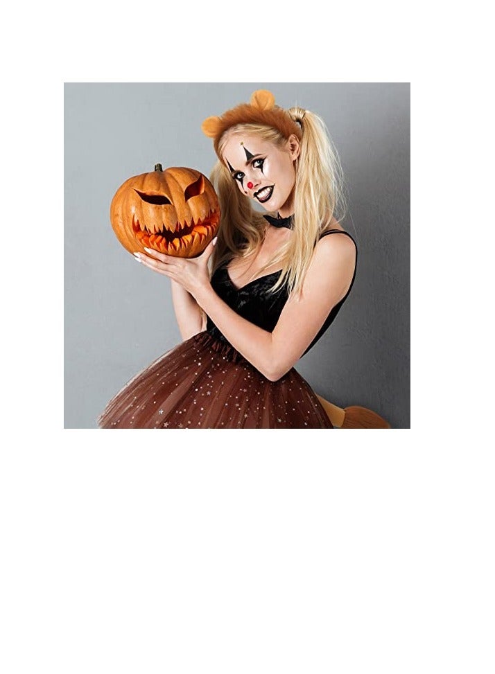 Excefore Lion Headband Skirt Set, Lion Ears Headband, Lion Costume for Girls Women Carnival Cosplay Party - Image 5