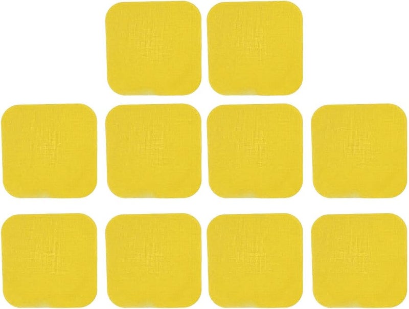 Yellow Soccer Spot Markers 10PCS Square Floor Dots 23cm PP Training Accessory for Speed Practice - Image 1