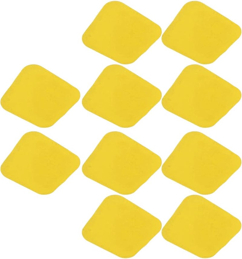 Yellow Soccer Spot Markers 10PCS Square Floor Dots 23cm PP Training Accessory for Speed Practice - Image 5