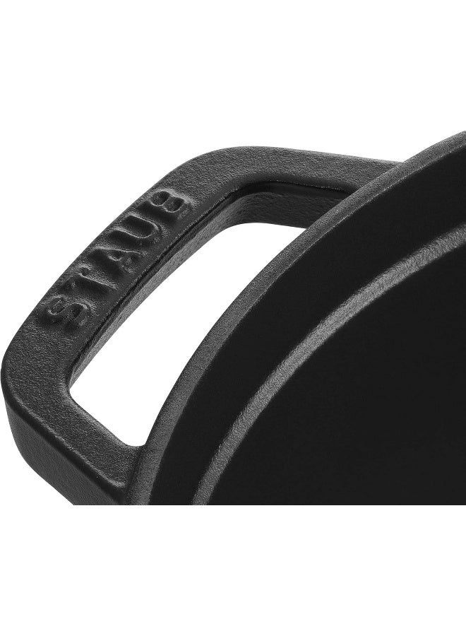 Staub Round Cocotte 30cm Black 8.3L Cast Iron Material Matte black inner enamel. Lid with Aroma Rain Structure. Suitable for all types of hobs, incl. induction. Ovensafe. Grill Safe. - Image 3