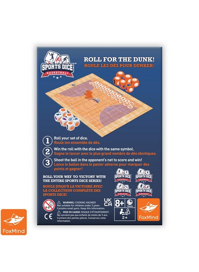 FoxMind Games: Sports Dice Basketball - Throw The Ball On Net & Dunk to Win, Rolling Board Game, Fun & Easy to Learn, Family-Kids Ages 8+ 2-4 Players - Image 3